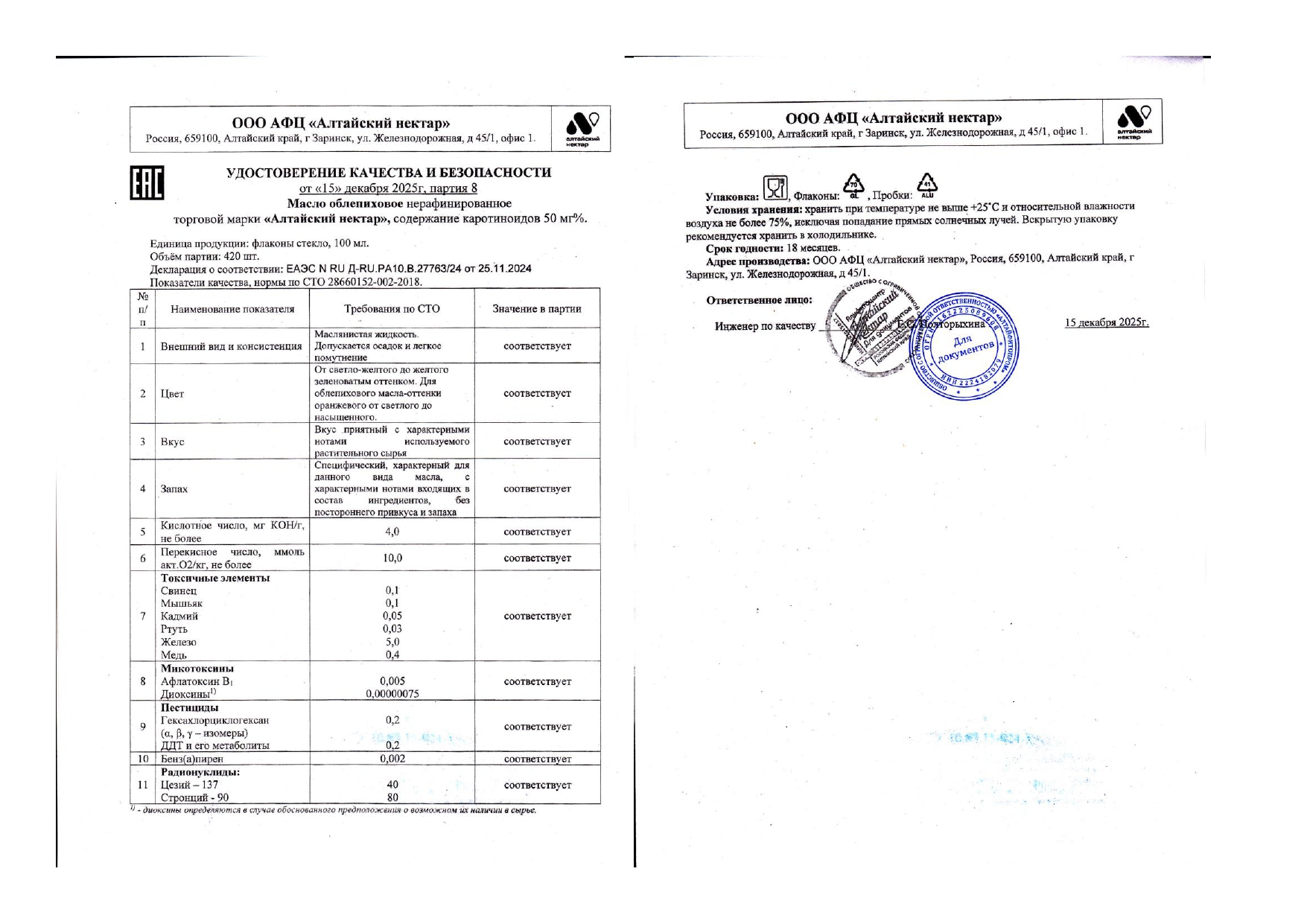 Паспорт №122025